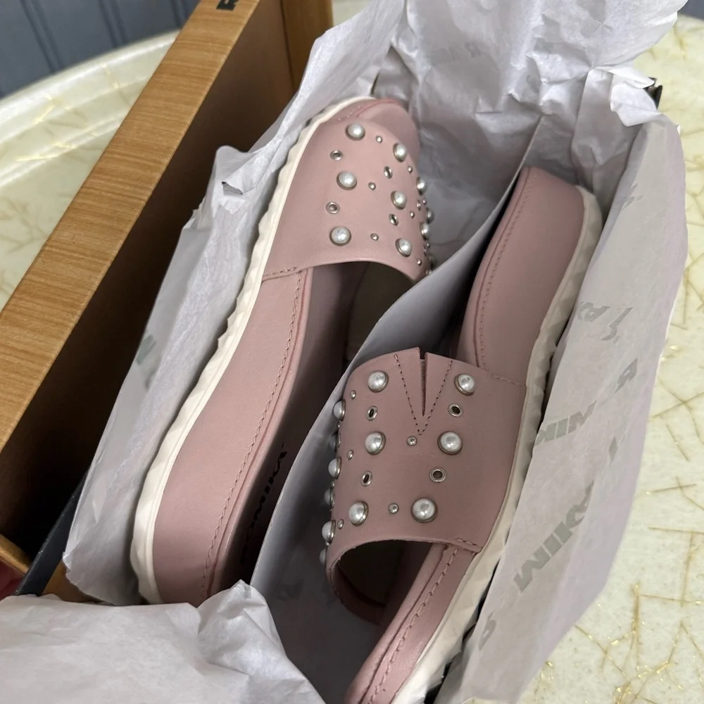 Romika Josef Seibel Florenz Studded Sandals Pink Pearl Slide EU 37/ 6.5-7.0 - Picture 11 of 12